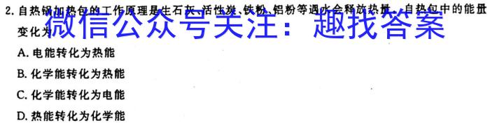 1百师联盟2024届高三一轮复习联考(二)新教材化学