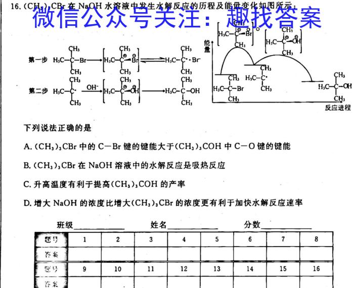 q决胜新高考-2024届高三年级大联考（10月）化学