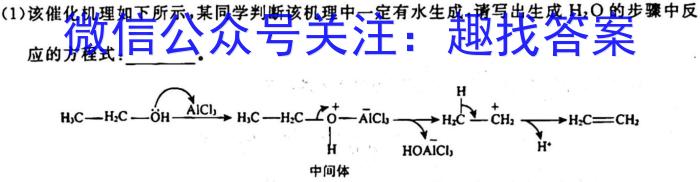 q安徽省2023-2024学年度八年级阶段诊断[PGZX F-AH(二)]化学