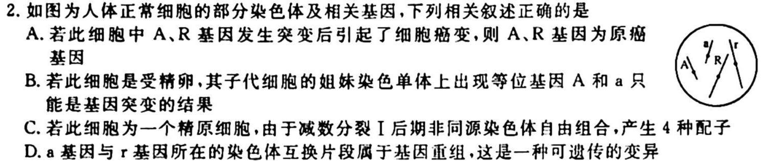 山西省2023-2024第一学期期中检测八年级试题（卷）生物