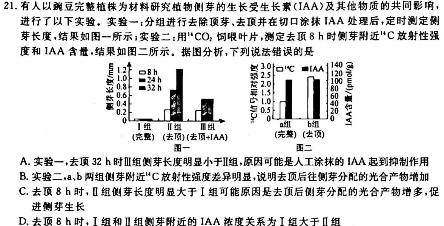 安徽省2023-2024学年度七年级阶段诊断生物