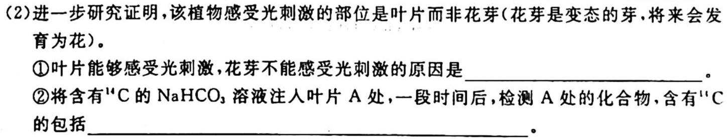 陕西省2023-2024学年高一年级上学期10月联考生物