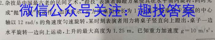 [惠州二调]惠州市2024届高三第二次调研考试q物理