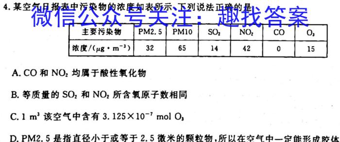 f安徽省2023-2024上学期九年级第一次调研化学