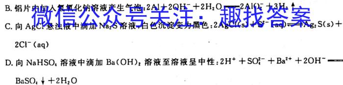 1［江西大联考］江西省2024届高三10月联考（正方形套黑菱形）化学