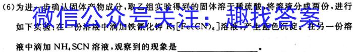j2024年普通高等学校全国统一模拟招生考试 高三10月联考(新未来)化学