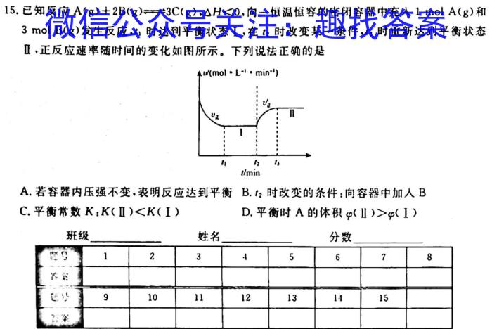 q安徽省淮北市2023-2024学年度九年级11月期中考试联考化学