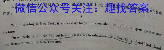 河南省2023-2024学年度九年级大联考阶段评估卷（一）英语试题
