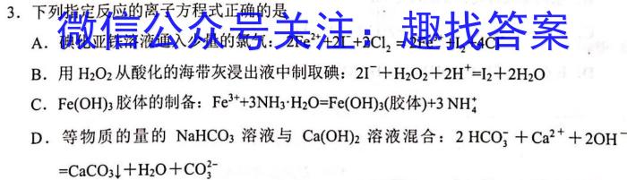 12024届全国名校高三单元检测示范卷(五)化学