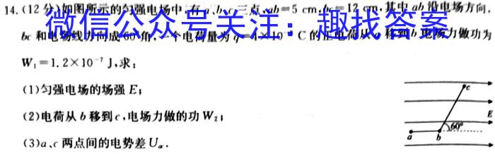 学科网2024届高三10月大联考考后强化卷(全国甲卷)物理`