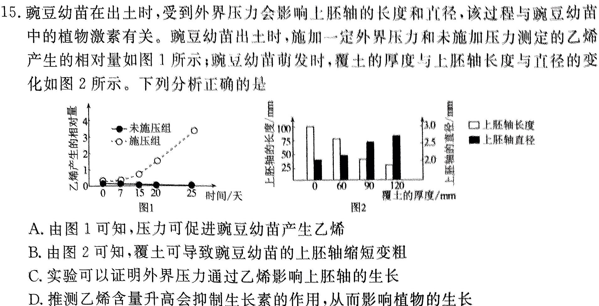 黑龙江2023~2024学年度高三上学期期中考试(24149C)生物