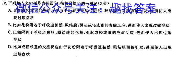 2024届四川省仁寿县高中2021级零诊(24-95C)语文