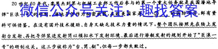 山西省2023~2024上学年九年级期中阶段评估卷(24-CZ31c)语文