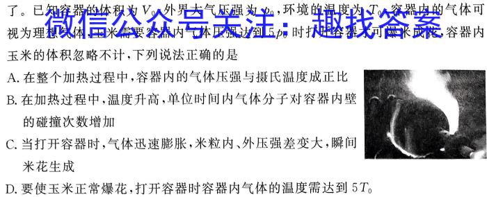 广西省普通高中2024届高三年级跨市联合适应性训练检测卷l物理