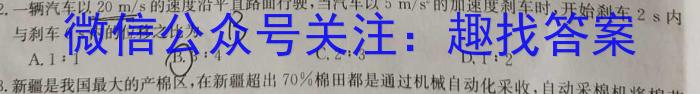 高才博学 河北省2023-2024九年级第一学期素质调研一q物理