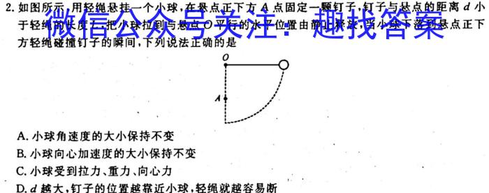 安徽省蚌埠市2023-2024上学期九年级第二次调研物理试卷答案