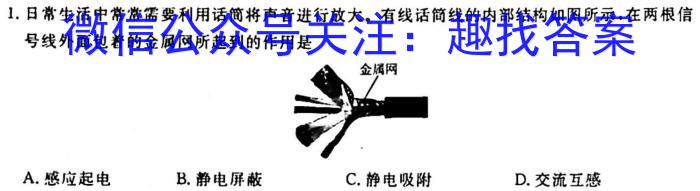 衡中同卷 2023-2024学年度高三一轮复习滚动卷新高考版(二)物理试卷答案