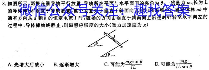 2023-2024衡水金卷先享题月考卷高三 四调(物理)