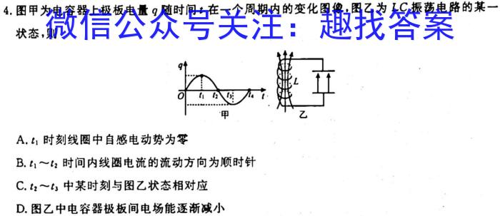 楚雄州中小学2023-2024学年上学期期中教育学业质量监测（高三）q物理