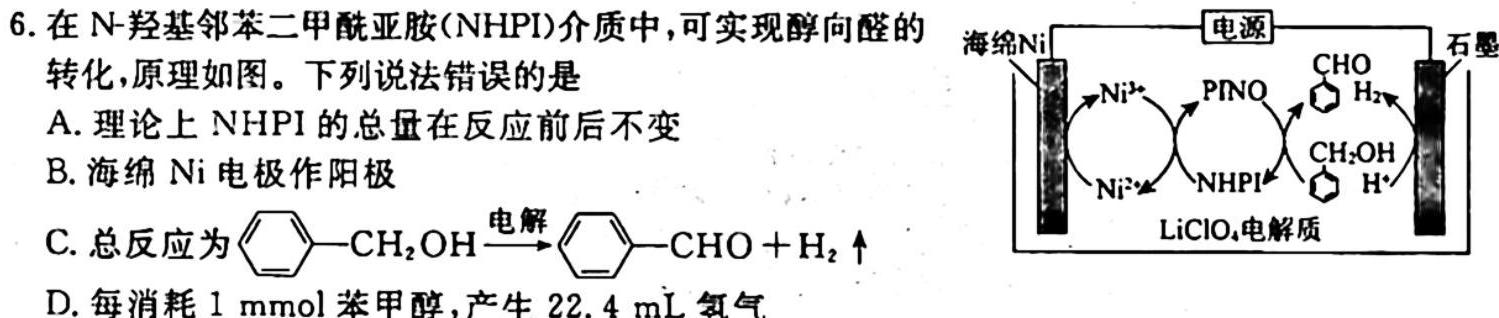 【热荐】湖南省2023年下学期高二10月联考化学