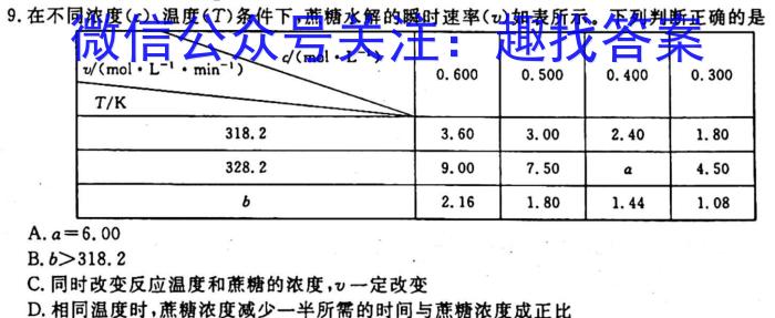 3金科大联考2024届高三10月质量检测(24046C)化学