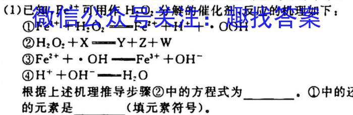 q福建省2023年秋季九年级期中教学素质联合拓展活动化学