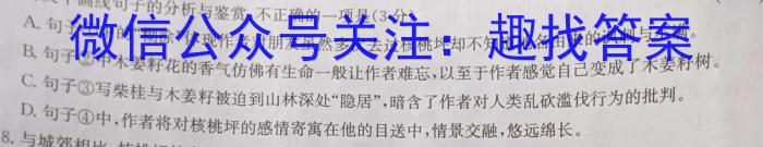 五市十校教研教改共同体/湖湘名校教育联合体·2024届高三10月大联考语文