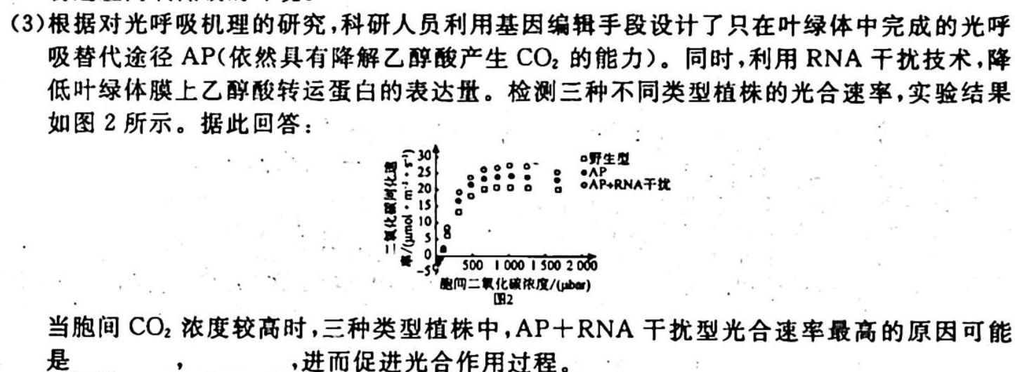 2023-2024学年度武汉市部分学校高三年级11月调研考试生物