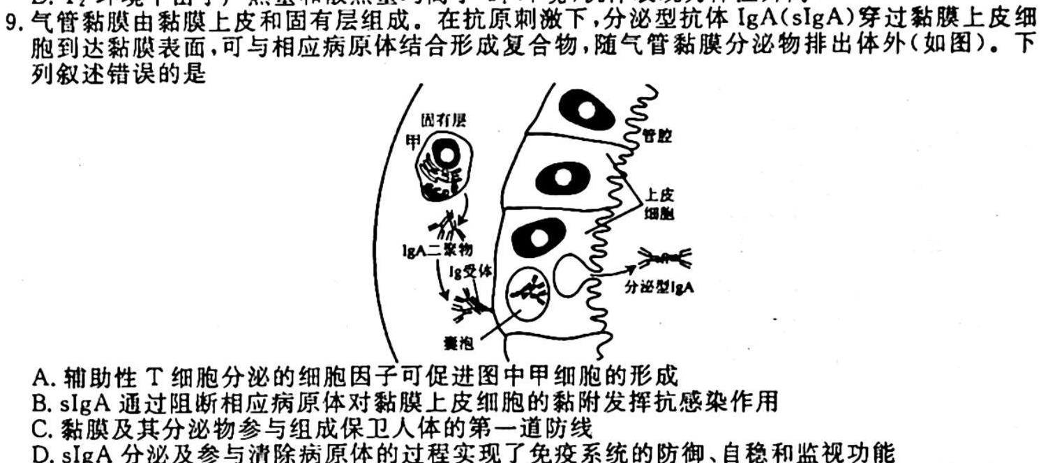 学林教育 2023~2024学年度八年级第一学期期中调研生物