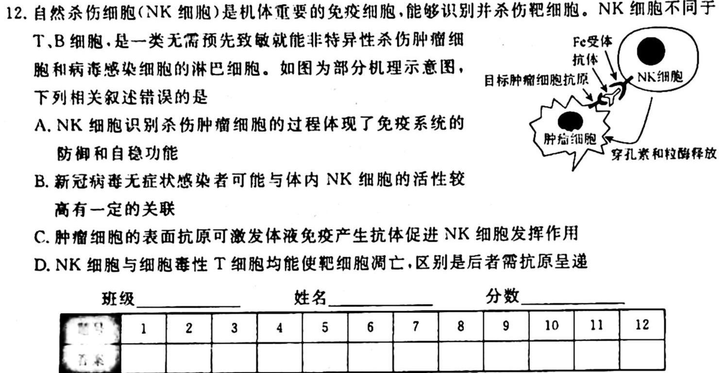 辽宁省2023-2024学年高一年级10月联考生物试卷答案