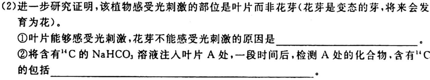 ［江西大联考］江西省2024届高三年级上学期10月联考生物学试题答案