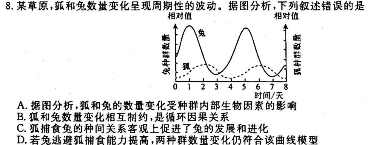 山东普高大联考高一10月联合质量测评(2023.10)生物