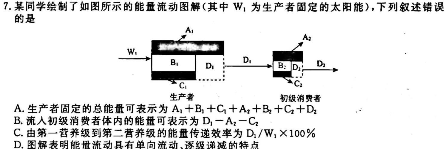 湖北省鄂东南2024届高三年级上学期11月联考生物学试题答案