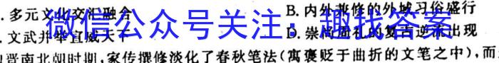 衡水金卷先享题2023-2024学年度高三一轮复习摸底测试卷摸底卷(广西专版)二历史试卷