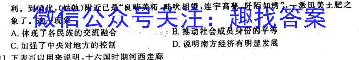 陕西省2023-2023学年度第一学期九年级期中检测（C）历史试卷