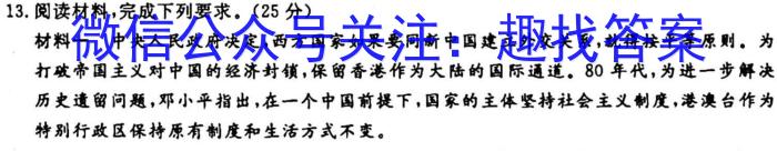 安徽省淮南市某校2023-2024学年八年级学情练习卷历史试卷