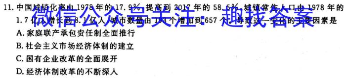 陕西省2023-2024学年度第一学期七年级阶段性学习效果评估（一）历史试卷