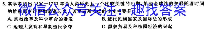 九师联盟2023-2024学年高三10月质量检测（湖北卷）历史试卷
