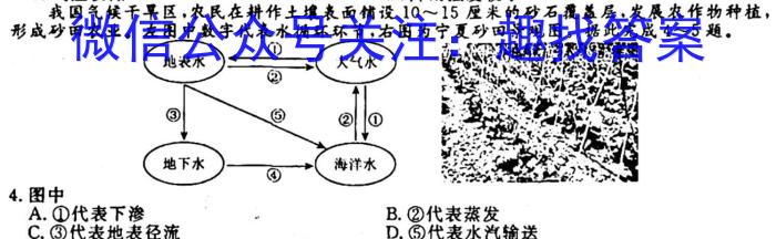 2024届辽宁省高三联考(404C)地理试卷答案