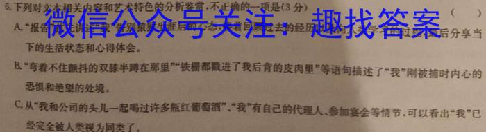 江西省2024届九年级初中目标考点测评（十四）语文