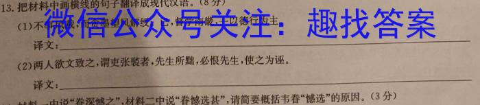 2023-2024河南省高三一轮复习阶段性检测(四)(24-97C)/语文