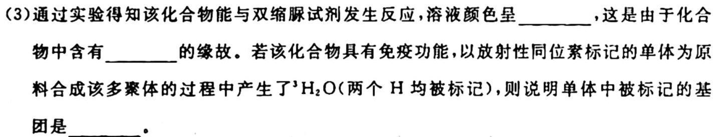 ［湖北大联考］湖北省2025届高二年级上学期10月联考生物