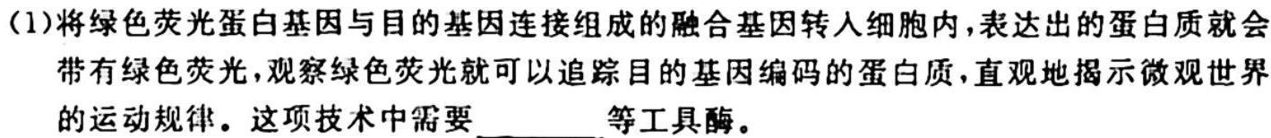 兵团地州学校2023-2024学年高二年级第一学期期中联考生物