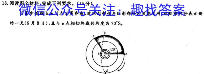 24届高三年级TOP二十名校调研考试四地理.