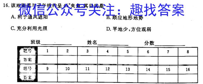 [今日更新]重庆市2023-2024学年高一年级11月期中考试联考地理h