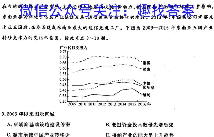 [今日更新]衡水金卷 2024届高三年级5月份大联考(LL)地理h