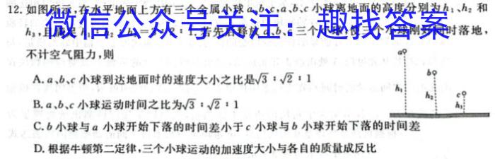 陕西省2023~2024学年度高一期中考试质量监测(24-128A)l物理