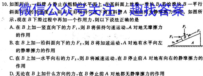 安徽省2023年九年级万友名校大联考教学评价二q物理
