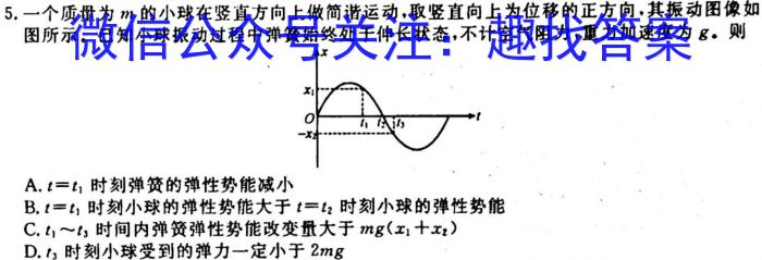 河北省2023-2024学年高一年级选科调考第一次联考q物理