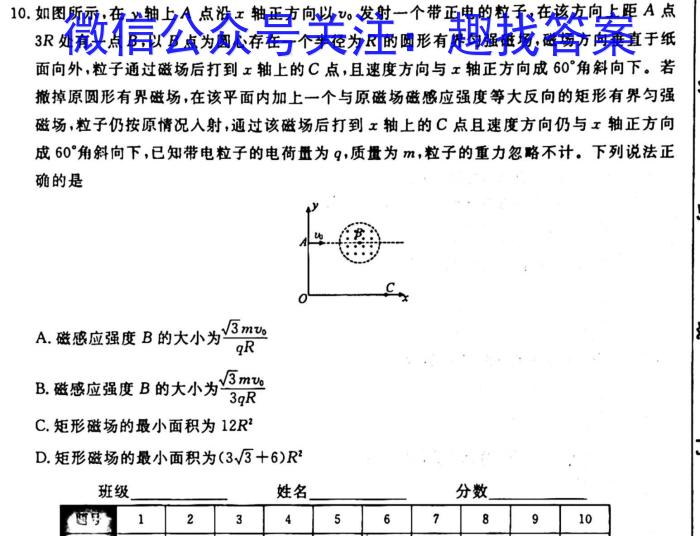 2024届全国名校高三单元检测示范卷(十三)q物理